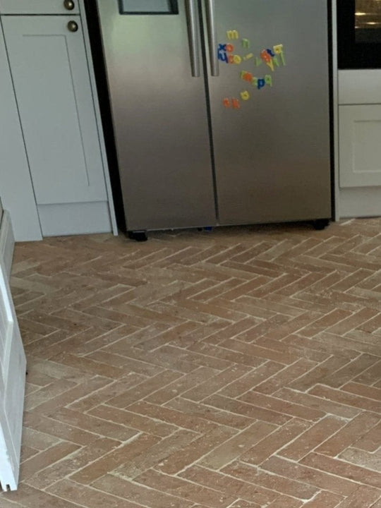 Pale Terracotta Parquet Tiles 7.5 x 30.5 x 2cm £44.95m2 - Baked Earth