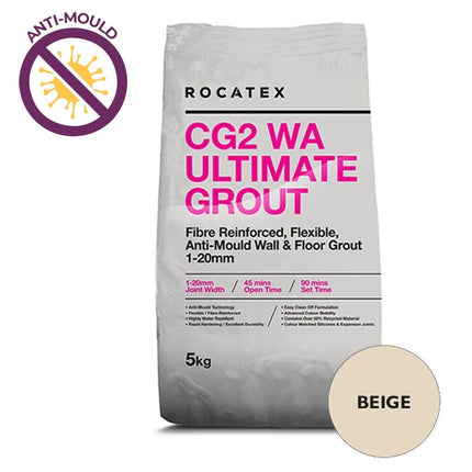 Rocatex Ultimate Grout Beige 5kg - Baked Earth