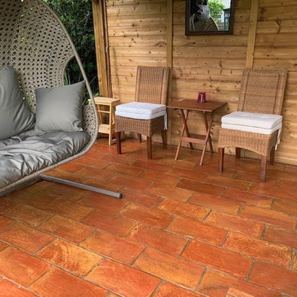 Rustic Presealed Rectangular Terracotta Thin Tiles 15 x 30 x 1cm (Order now delivery 14th/15th of August) - Baked Earth