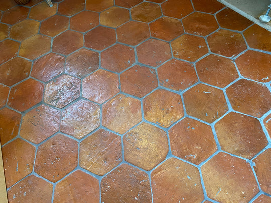Rustic Presealed Terracotta Hexagonal Tiles 15 x 15 x 2cm - Baked Earth