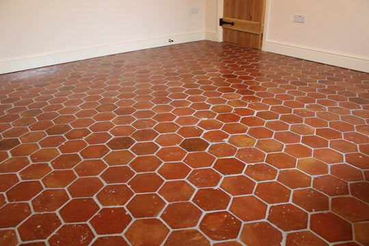 Rustic Presealed Terracotta Hexagonal Tiles 15 x 15 x 2cm - Baked Earth