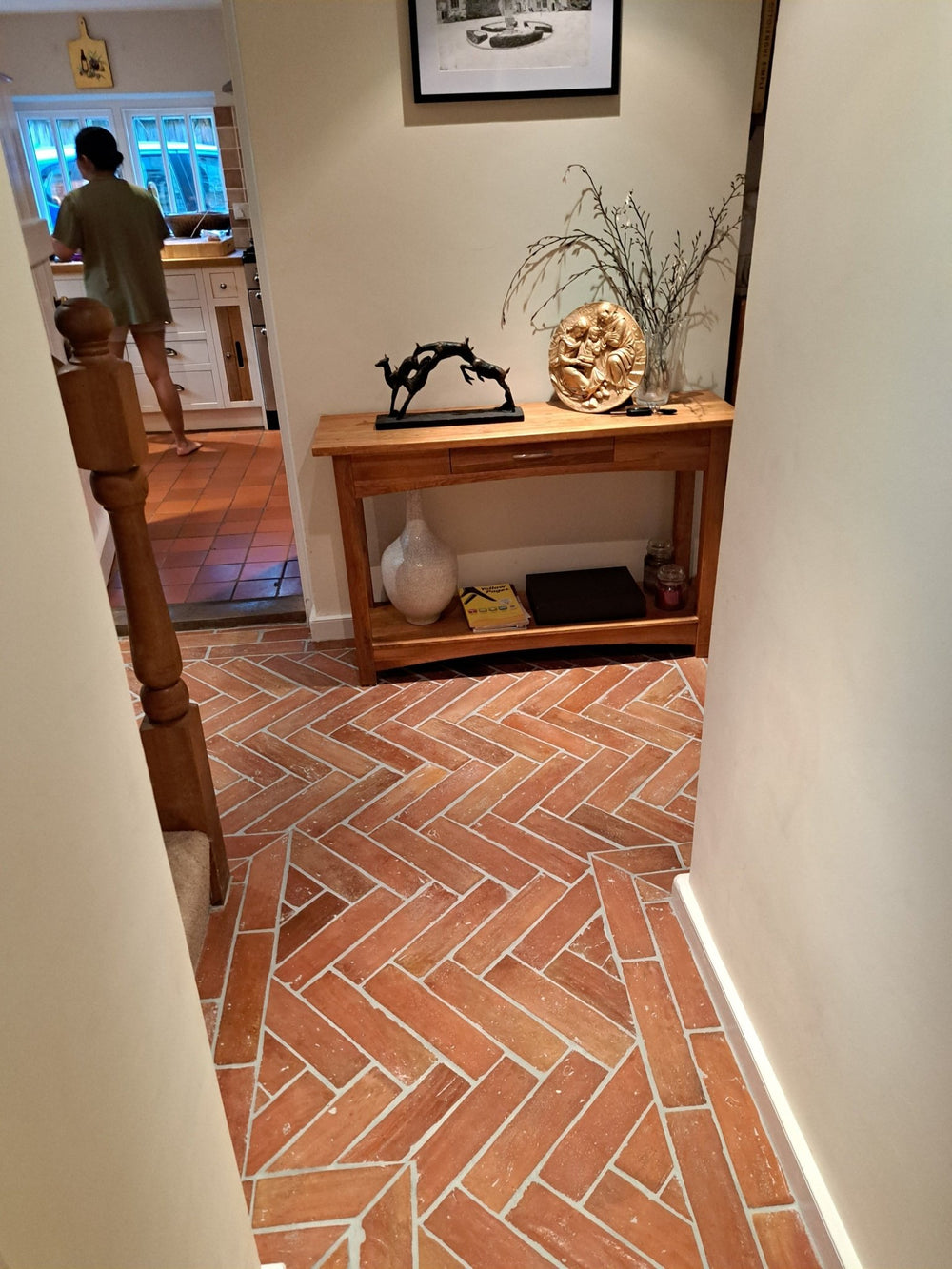Rustic Presealed Terracotta Parquet Thin Tiles 7.5 x 30 x 1cm - Baked Earth