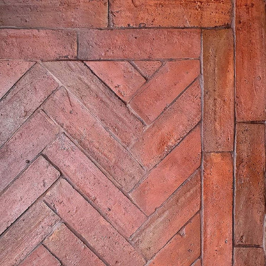 Rustic Presealed Terracotta Parquet Tiles 7.5 x 30 x 2cm - Baked Earth