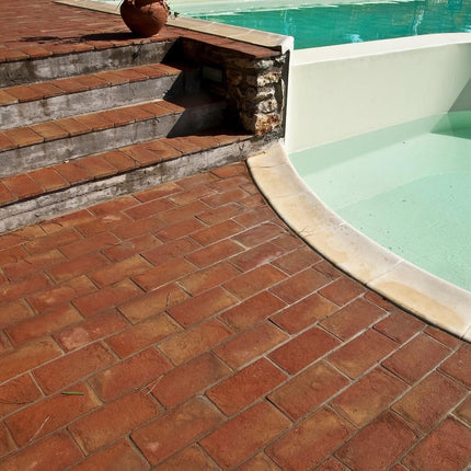 Rustic Terracotta Brick Thin Tiles 12 x 24 x 1cm - Baked Earth