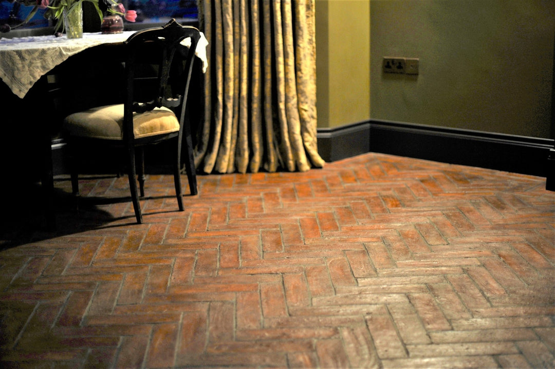 Rustic Terracotta Parquet Tiles 7.5 x 30 x 2cm - Baked Earth